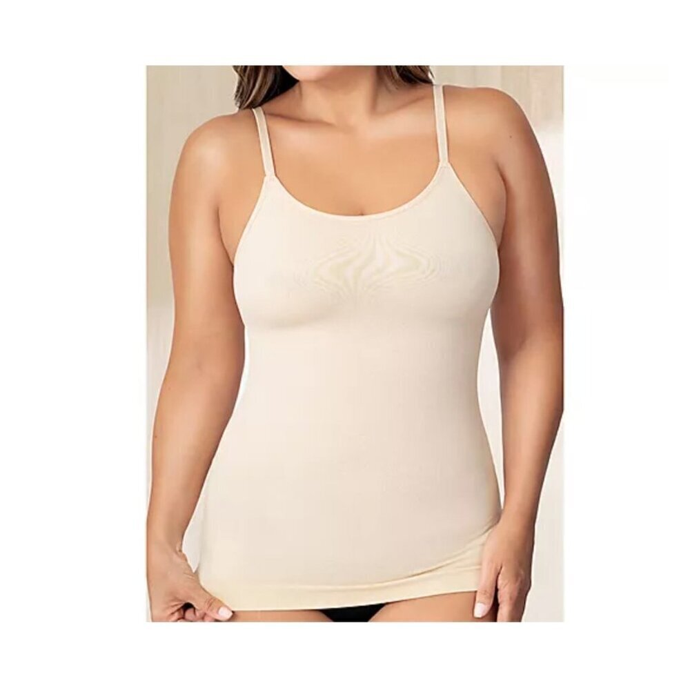 Shapermint Beige Scoop Neck Cami Tank Top‎ L
